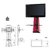 Suporte LCD 32-63" GHOST Design 1000 Verm Metaliz Meliconi