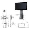 Suporte LCD 32-63" GHOST Design 1000 Prateado Meliconi